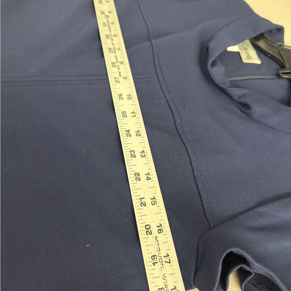 SARA CAMPBELL SIZE SMALL NAVY BLUE PONTE KNIT SHIFT DRESS WITH POCKETS NEW - Picture 6 of 7